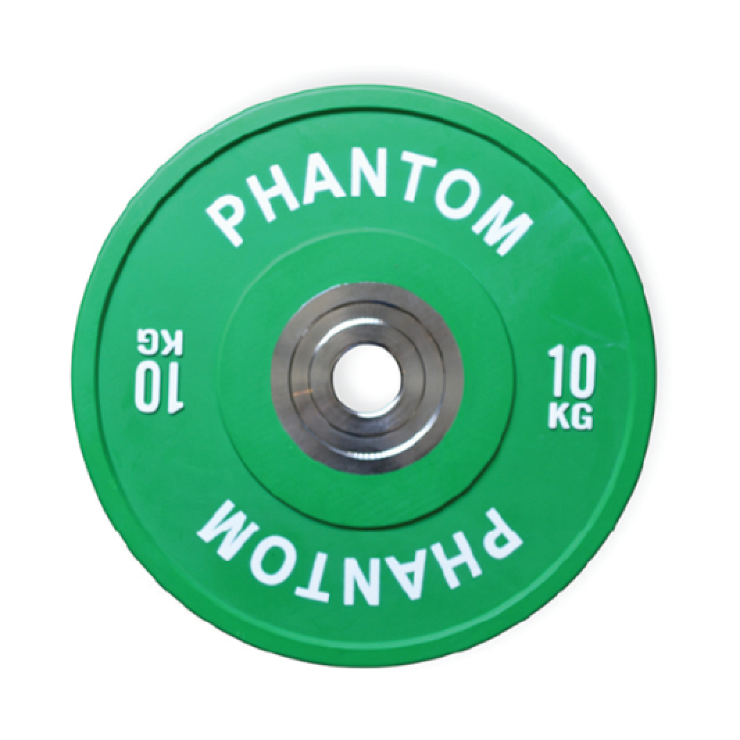 Package Bundle - 100KG Competition Olympic Bumper Plates + Phantom Black Signature Stealth 2.2m 20KG Barbell (700LBS) + Pair of Barbell Collars