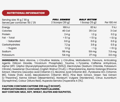 Zombie Labs EOD (End Of Dayz) Apocalyptic Pre-Workout