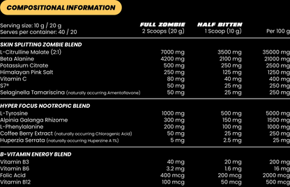 Zombie Labs PUMPZ Non-Stim Pre-Workout