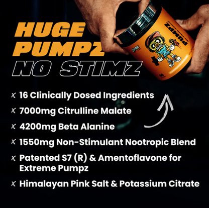 Zombie Labs PUMPZ Non-Stim Pre-Workout